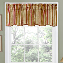 Load image into Gallery viewer, Stripe Striped Scalloped 52&#39;&#39; Window Valance, (Set of 5)
