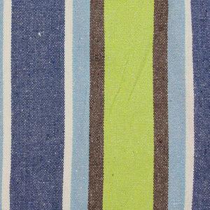 1" H x 58.75" W x 76" D Blue/Green Striped Double Tree Hammock MRM3178