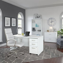 Load image into Gallery viewer, 29.84&quot; H x 59.45&quot; W x 29.37&quot; D White Studio C Desk
