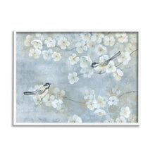 Load image into Gallery viewer, Stupell Industries Song Sparrow Birds Tree Branches Soft Floral Blossoms Framed Wall Art - White - 14 x 11
