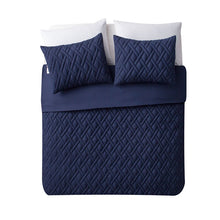 Load image into Gallery viewer, Twin Duvet + 1 Sham Navy Sturdivant 3 Piece Duvet Cover Set 221AH
