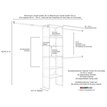 Load image into Gallery viewer, Pure White SuiteSymphony 120&quot; W Closet System Starter Kit 4333RR
