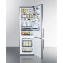 Load image into Gallery viewer, Summit 24&quot; Counter Depth Bottom Freezer 12.8 cu. ft. Energy Star Refrigerator with LED Lighting MRM2108
