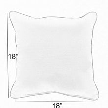 Load image into Gallery viewer, Sunbrella Canvas Taupe Corded Indoor/ Outdoor Pillow Set - 18 in x 18 in (Set of 2) 2766AH

