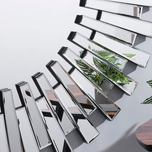 31.5" H x 31.5" W Sunburst Glass Wall Mirror