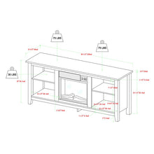 Load image into Gallery viewer, Black Sunbury TV Stand for TVs up to 65" with Fireplace Included MRM1351
