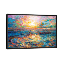 Load image into Gallery viewer, 26&quot; H x 40&quot; W x 0.75&quot; D Sunset In Mykonos by Leon Devenice - Painting on Canvas

