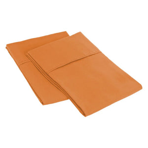 Superior Microfiber Wrinkle-resistant Solid Plain Weave Pillowcases (Set of 4) - Standard/ Orange 6353RR-GL