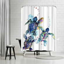 Load image into Gallery viewer, Suren Nersisyan Baby Sea Turtles 3 Single Shower Curtain GL126
