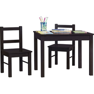 Espresso Suri Kids 3 Piece Table and Chair Set, #6453