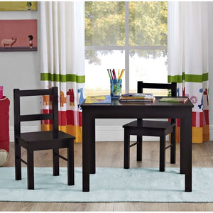Espresso Suri Kids 3 Piece Table and Chair Set, #6453