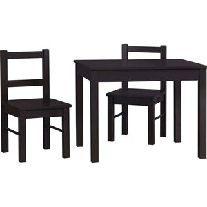 Espresso Kids 3 Piece Table and Chair Set #9376