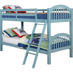 Susie Twin over Twin Bunk Bed, Color: Seafoam Blue, #6395