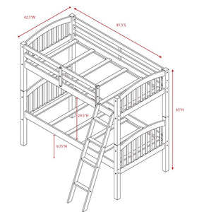 Susie Twin over Twin Bunk Bed, Color: Seafoam Blue, #6395