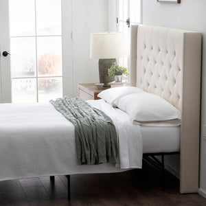 Queen Sutton Wingback Upholstered Headboard