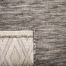Load image into Gallery viewer, Swaledale Geometric Indoor / Outdoor Area Rug in Black 2&#39;7&quot; x 5&#39;
