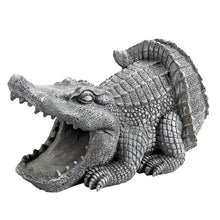 Load image into Gallery viewer, Swamp Alligator Gutter Guardian Downspout Statue #2144HW
