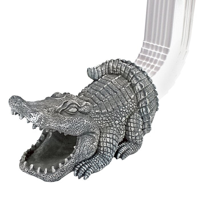Swamp Alligator Gutter Guardian Downspout Statue #2144HW