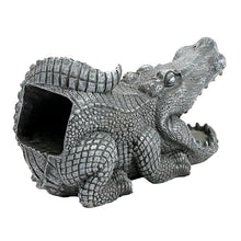 Load image into Gallery viewer, Swamp Alligator Gutter Guardian Downspout Statue #2144HW
