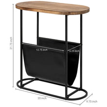 Load image into Gallery viewer, Swanee 21.75&#39;&#39; Tall Solid Wood Frame End Table
