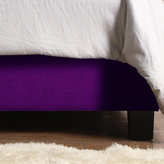 Twin Purple Swanley Tufted Upholstered Low Profile Standard Bed