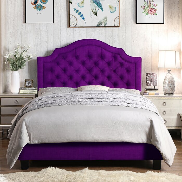 Swanley tufted upholstered low hot sale profile standard bed andover mills
