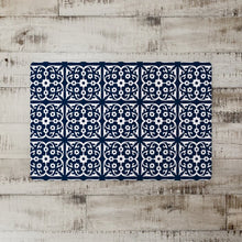Load image into Gallery viewer, Swart Small Tiles Kitchen Mat - Navy - 327CE
