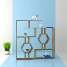 Load image into Gallery viewer, Swenson 52.7'' H x 52.7'' W Geometric Bookcase
