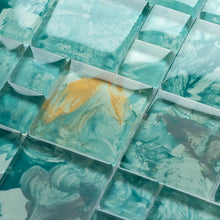Load image into Gallery viewer, Caribbean Teal Swimming Pool Series Glass Versailles Mosaic Tile 2 boxes 4481RR
