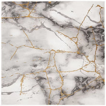 Load image into Gallery viewer, Swindle Abstract Area Rug in Gray/Gold 3&#39; x 3&#39;
