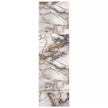 Load image into Gallery viewer, Swindle Abstract Area Rug in Gray/Gold 2&#39;3&quot; x 6
