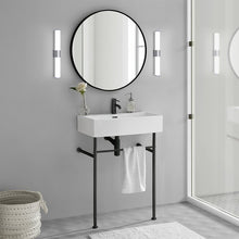 Load image into Gallery viewer, Swiss Madison Claire  Tall Ceramic Rectangular Console Bathroom Sink with Overflow
