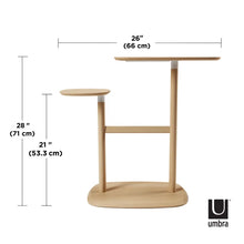 Load image into Gallery viewer, Swivo Solid Wood Floor Shelf End Table
