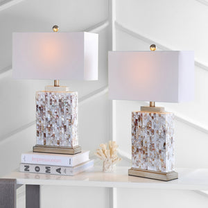 Tory 25" Cream Shell/Gold Table Lamps (Set of 2) 2889RR