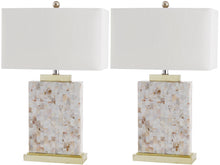 Load image into Gallery viewer, Tory 25&quot; Cream Shell/Gold Table Lamps (Set of 2) 2889RR
