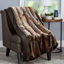 Load image into Gallery viewer, Leavens Marten Sable Faux Fur Blanket, #TB49
