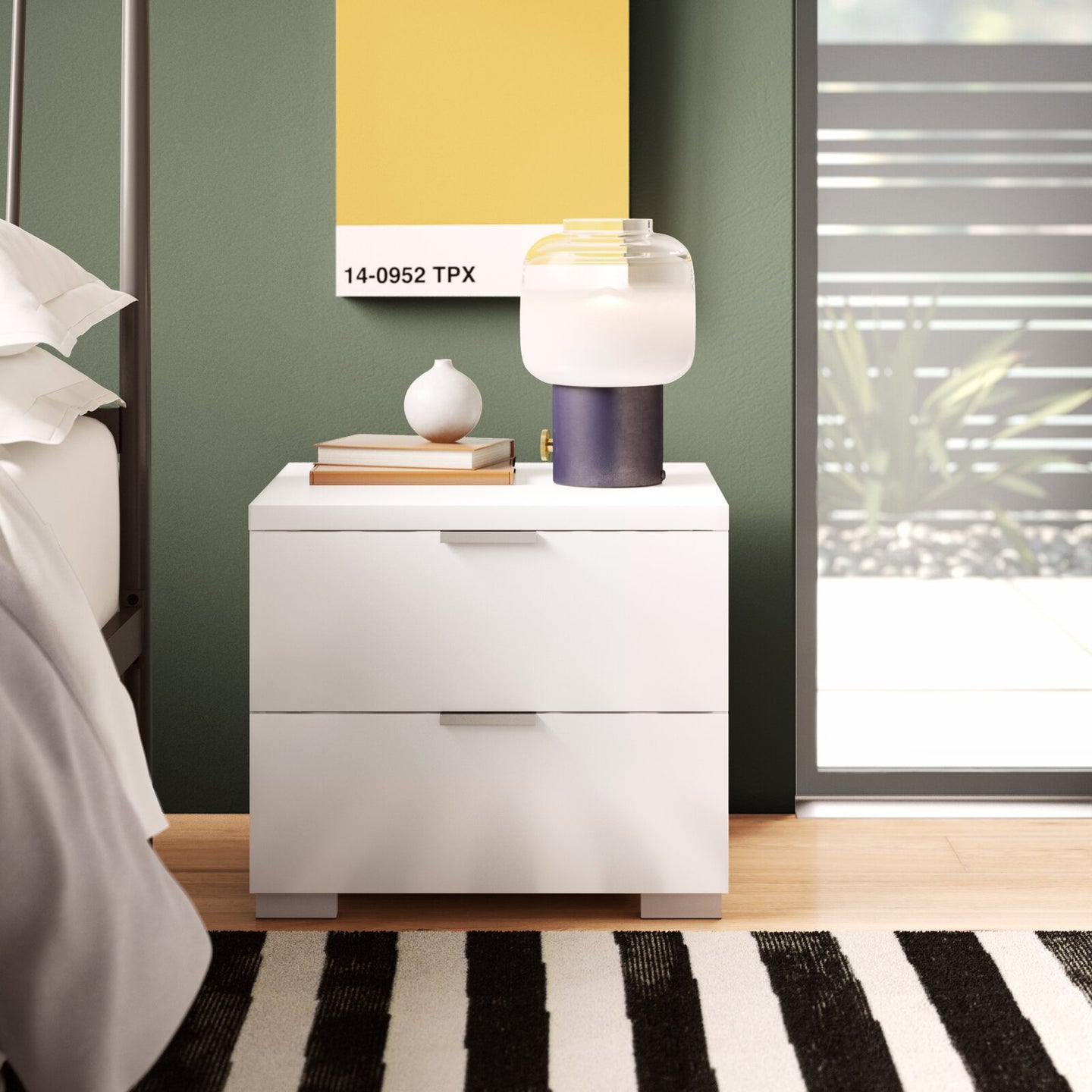Elaine 2 Drawer Nightstand, #TB52