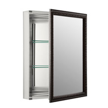 Load image into Gallery viewer, Recessed or Surface Mount Framed 1 Door Medicine Cabinet with 2 Adjustable Shelves, #TB56
