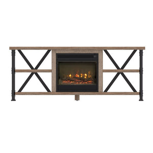 Millen TV Stand for TVs up to 60" with Fireplace Included, #TB84