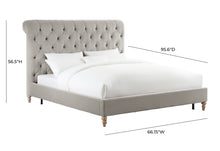 Load image into Gallery viewer, Putnam Tufted Headboard ONLY King  Gray AS IS 3576RR
