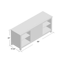 Load image into Gallery viewer, Ivory Pine Gaither TV Stand for TVs up to 60&quot; with Fireplace Included, #6389
