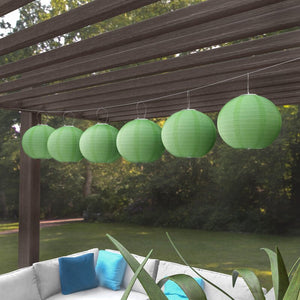 Tamalpais Outdoor LED Solar Powered 1 Paper Lantern String Light (Set of 3)