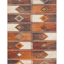 Load image into Gallery viewer, Taos Southwestern Burnt Orange Area Rug 6020RR
