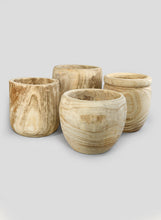 Load image into Gallery viewer, 15 1/2in Paulownia Wood Cylinder Planter
