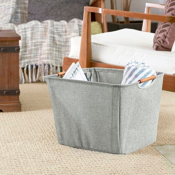 Tapered Storage Fabric Bins 3pk Medium Gray(2180RR)
