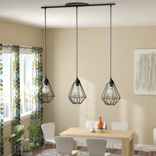 Load image into Gallery viewer, Matte black Taplin 3-Light Kitchen Island Geometric Pendant SB2573
