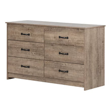Load image into Gallery viewer, Weathered Oak Tassio 6 - Drawer Dresser, 31.13&#39;&#39; H X 52&#39;&#39; W X 18.88&#39;&#39; D
