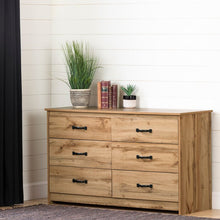 Load image into Gallery viewer, Nordik Oak Tassio 6 Drawer Double Dresser #AD99
