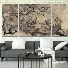 Load image into Gallery viewer, 40&quot; H x 80&quot; W x 1.5&quot; D Tattooed Floral I 3 Piece Painting on Canvas
