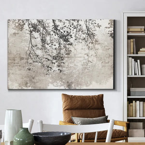 32" H x 48" W x 1" D Taupe Soft Reflection - Wrapped Canvas Print